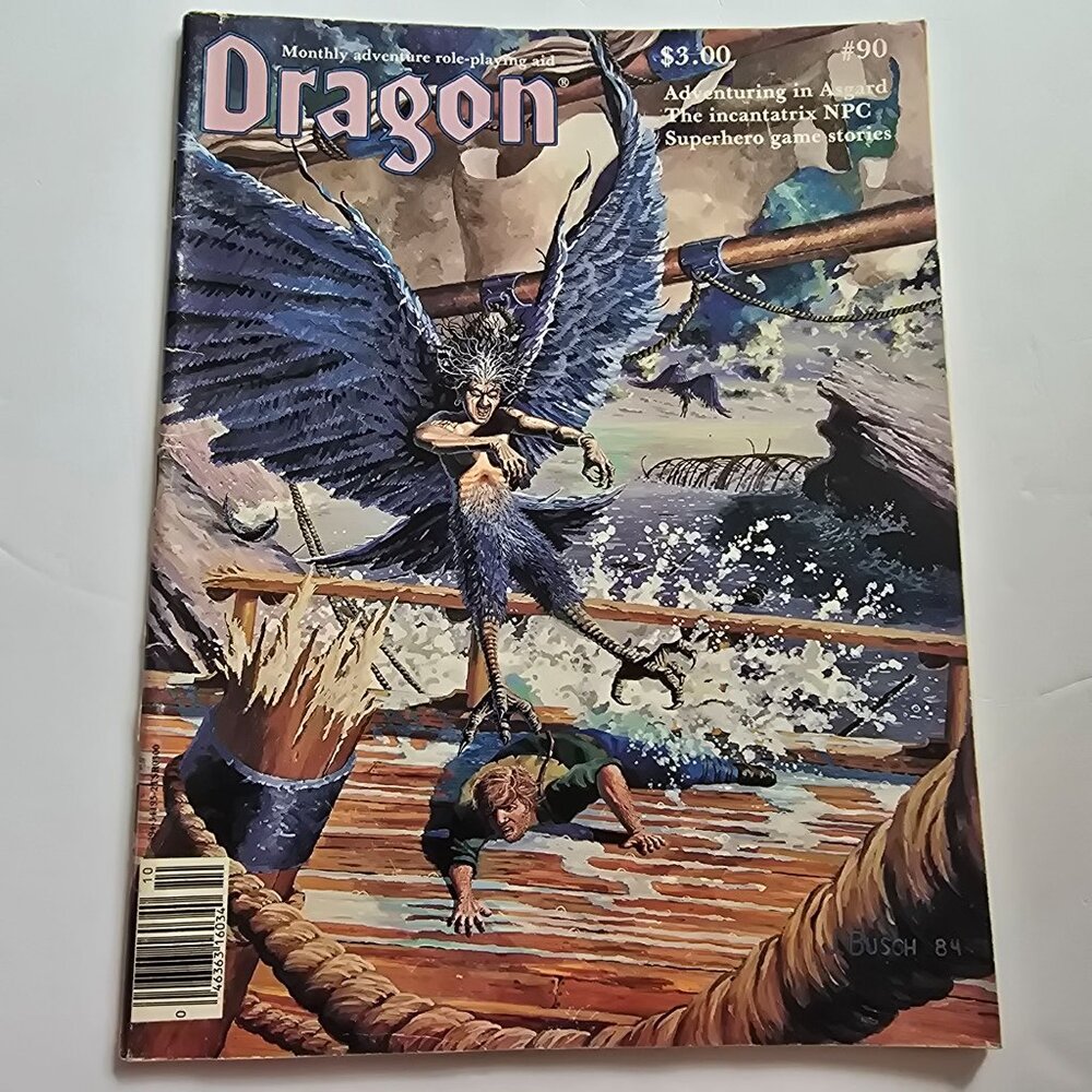 Dragon Magazine Issue #90 October 1984 Role-Playing Adventure Fantasy Gaming Col